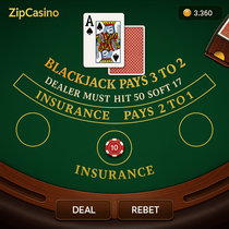 ZipCasino - Jeu de table Blackjack